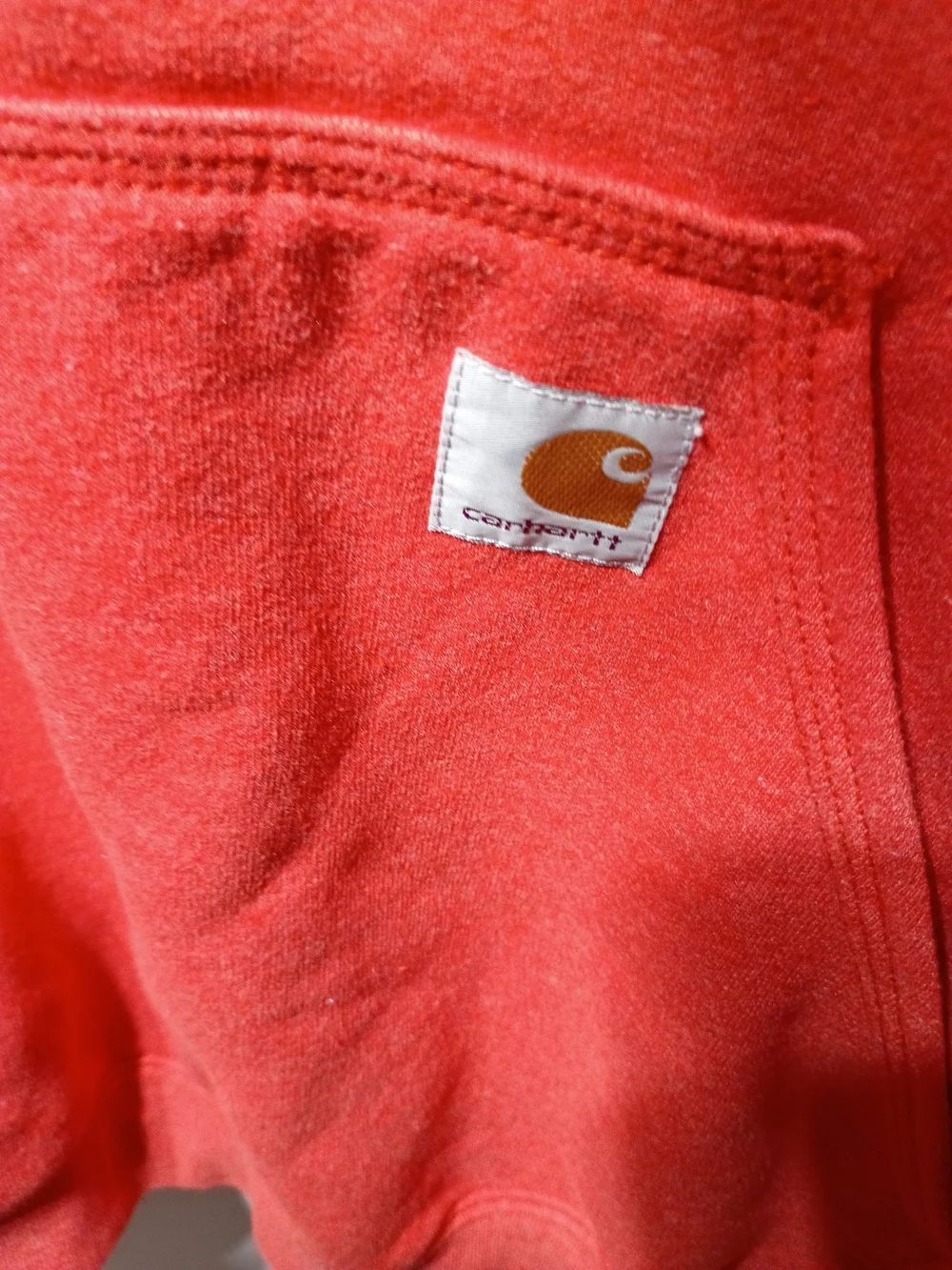 Carhartt Orange Pullover Hoodie with Front Pocket